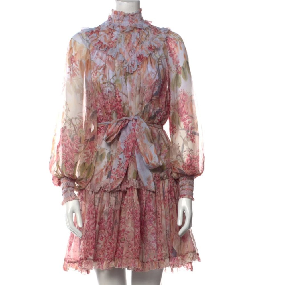 Zimmermann Floral Silk Dress